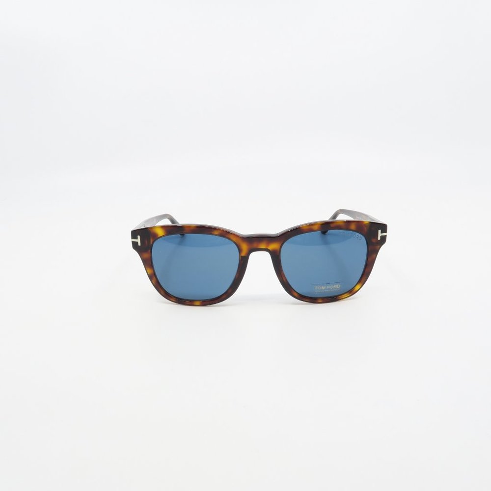 TF676 54N Tom Ford New Havana/ Blue Men's EUGENIO Sunglasses 52mm with box - Picture 2 of 6